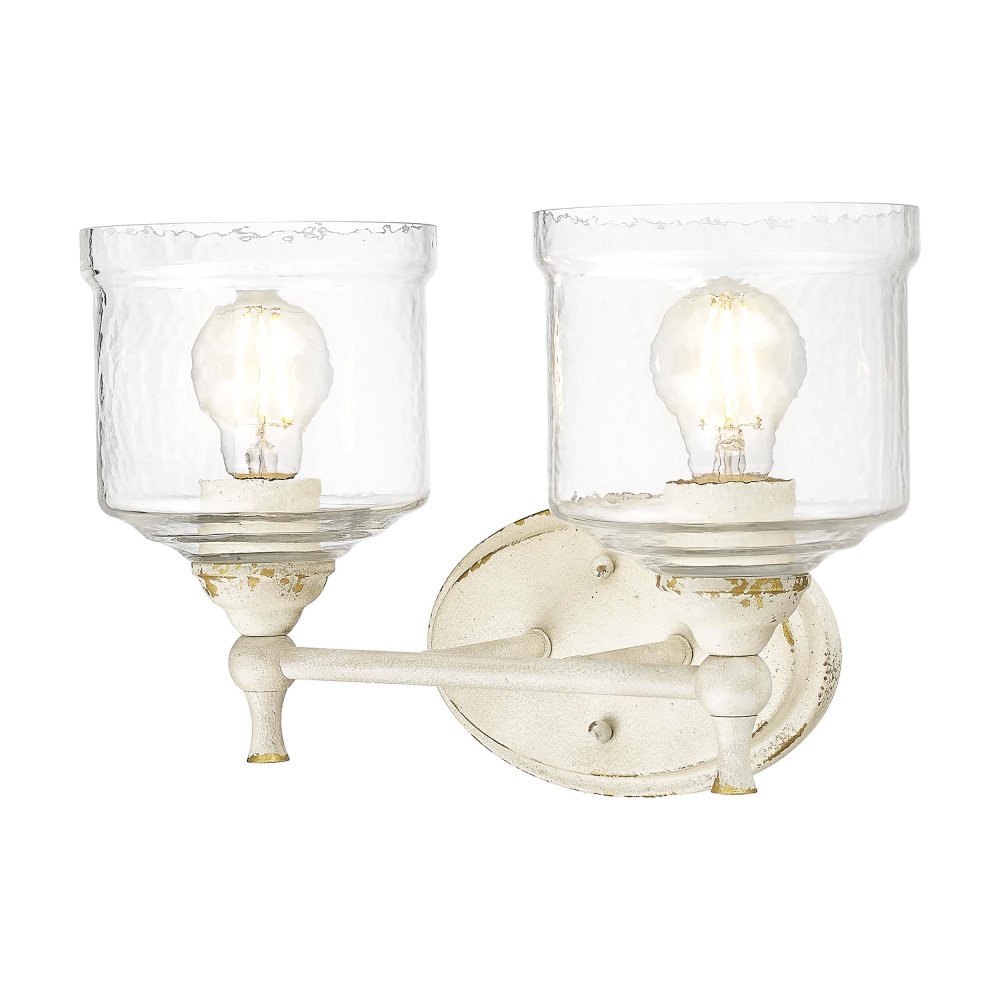 Golden Lighting Keating 2-light Vanity in Antique Ivory